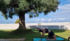 0397 MILF yoga mobility workout in Greece 1 4K