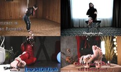 Bound and Barefoot for Vday: Ditria Rose bondage compilation