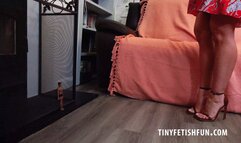 TFF1791 - Giantess Hannah Shaw happens upon a 10inch Man in her living room - 4K UHD MP4