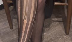 Ripping my Tights with Long Sexy Claws
