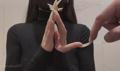 Slave Bending My Long Sexy Nails