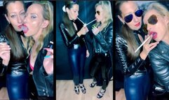 Smoking with my sexy step-sister in Leather an Eve 240 (Not Till the end)