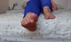 Dolce Amaran soles in a lazy moment - - FOR MOBILE DEVICE USERS- TOES - SOLES - BAREFOOT -NATURAL NAILS