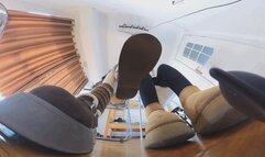 6K COCOWEIXUE Boots Socks Smelly feet rolled 360VR