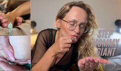 Breastfeeding from the giantess stepmother