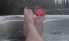 Relaxing Hot Tub Bliss: Wiggles and Barefoot Indulgence