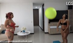 Jana And Liz Play With Big Balloon