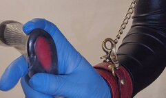 Made to cum with Magic Wand in Chastity