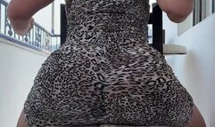 Horny wife bouncing ass on the chair