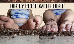 Dirty feet with dirt