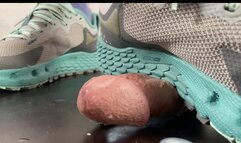 A Shoejob in Altra Sneakers -Tramplegirl in Running sneakers tramples the cum out of his cock and let him cum on her sneakers - cumplay scenes, POV, Cock trampling and CBT - slavecam only - 4k Quality