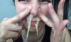 a huge lump of snot m