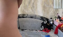 fuck pussy with dildo and b2p pink balloon