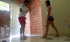 Feminist in her first ballbustig session!