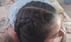 Massage on cock with oil farting in jeans and I make him cum a lot