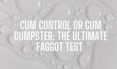 The NLP toolbox: Cum Control or Cum Dumpster - The Ultimate Faggot Test