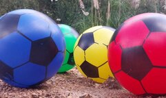 BURST BALLS WITH CAR TIRE