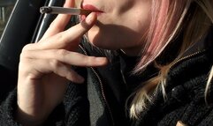 Smoking in the Car – Pink Highlights & Close-Up