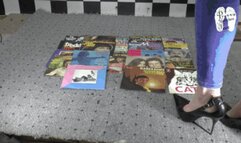 Valuable old Records under metal Heels