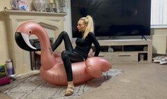 Popping flamingo with cigarette