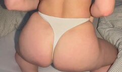 PAWG Hot Wife Bent Over and Shaking Ass in Bed