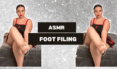 ASMR Foot File Experience