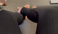 POV Black Tights Muscle Control Barefeet