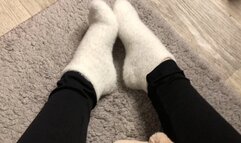 Fur socks teasing!
