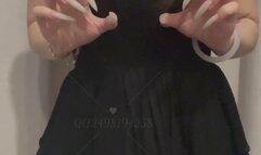 Fiercely swinging my natural long nails to scratch your face