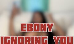 Ebony goddess ignoring you topless while drinking water and looking at her phone