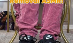 Shoe and sock play removal ASMR