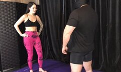 Hard yoga pants ballbusting by MissSadieXO Part 1