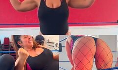 Mixed wrestling , CBT, ball busting and trampling