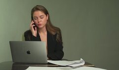 Licking fingers of the Boss Leya