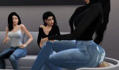 Kim, Khloe, Kylie & Kendall Turn Taylor into Their Human Chair! (PERSONAL REQUEST)