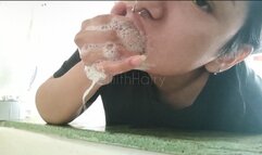 Mouthsoaping fetish: Washing my mouth with soap detergent