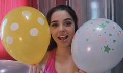 STAMPING ON BALLOONS - FEET