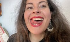 self-punishment with sharp teeth