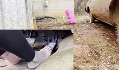 Sending a pink bunny head over heels! HARD REVVING!