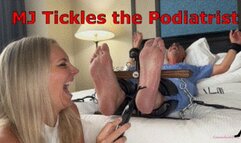 MJ Tickles the Podiatrist - Hot Blonde Marilyn Jensen Gets Tickling Revenge With Tickling Torment on Bound Male Foot Tickling In Tickle Stocks 1080