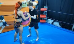 Leg domination by red haired girl part 1