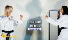 Lethal Blonde and Alison training together