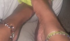 Sensually worshipping my soles