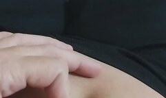 Shes fingering my belly button while i have my feet climbed on the wall