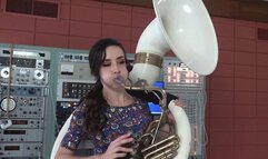 Ama Rio Tries Out the Sousaphone for the First Time (MP4 - 1080p)