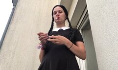 Wednesday Smoking & Eyerolling (Throwback) (mkv)