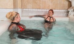 Lesbians In The Hot Tub