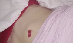 Gummy worms pulled out of Jill's bellybutton!