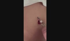 Another series of videos with gummy worms in Jill's deep bellybutton