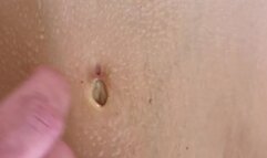 Bondage and rough bellybutton fingering
